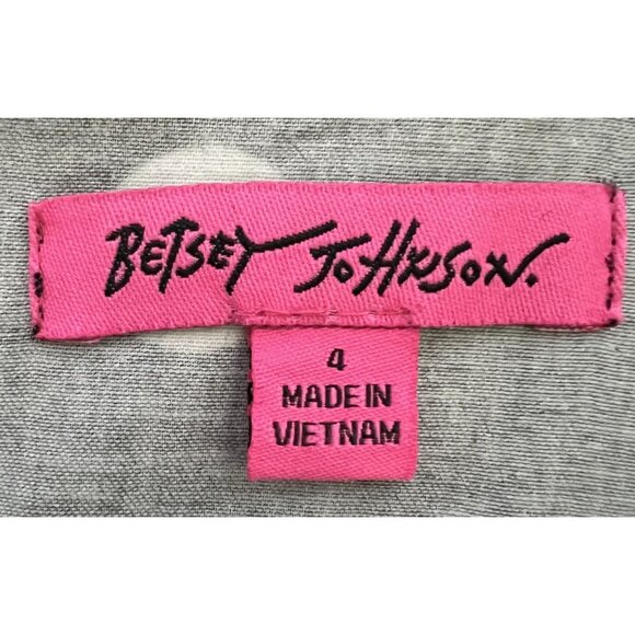 Betsey Johnson Polka Dot Dress Black White 3/4 Sleeve Pleated Size 4 Pockets - Picture 5 of 8